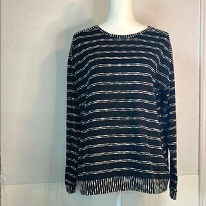 Christopher & Banks Lightweight Black White Sweater. Size XL